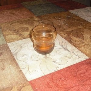 *Amber Color Glass Tealight Candle Holder #78835 (NWT) #1